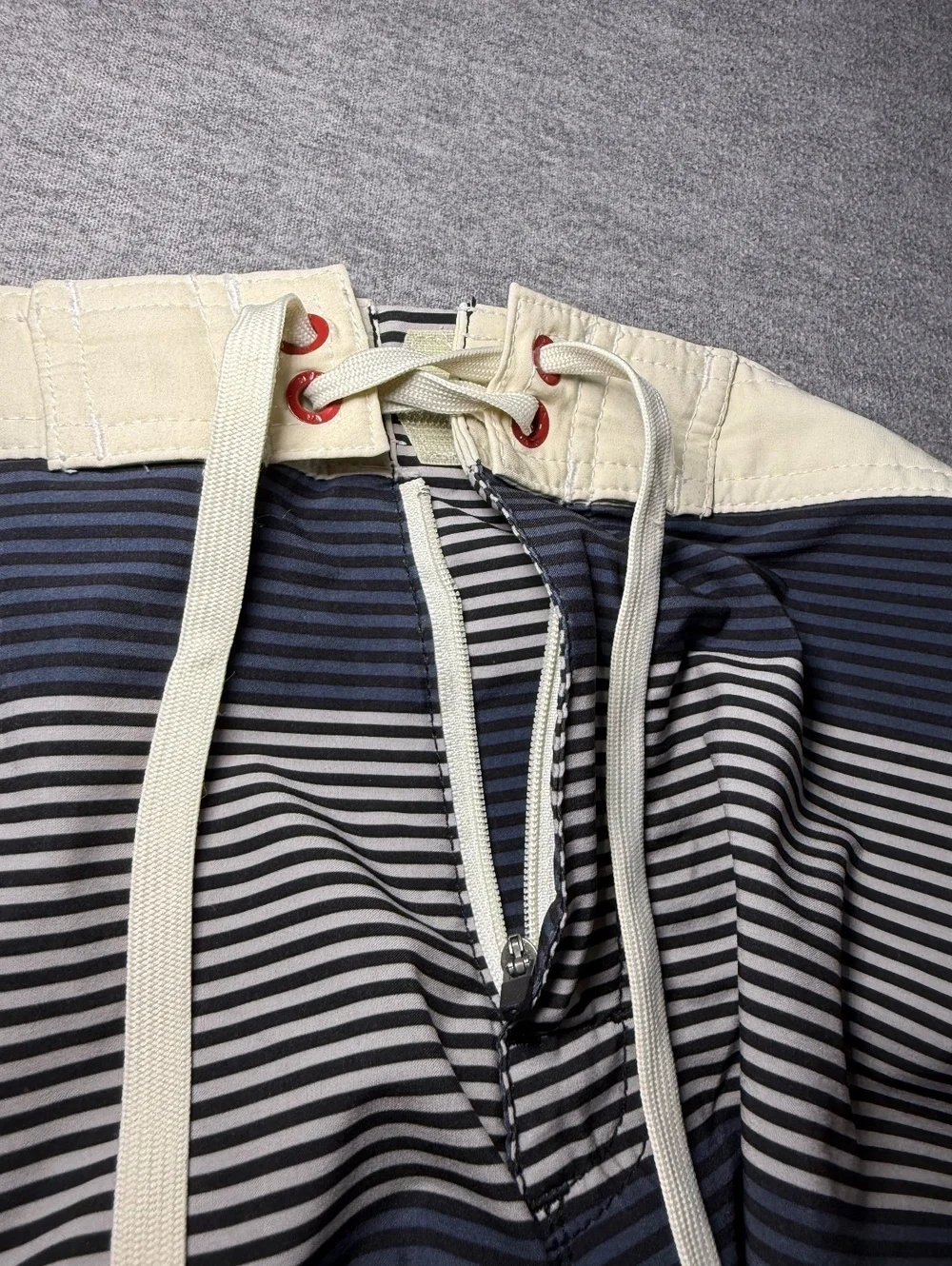RVCA VA Men’s Size 34 Performance Stretch Board Shorts Blue White Striped Surf